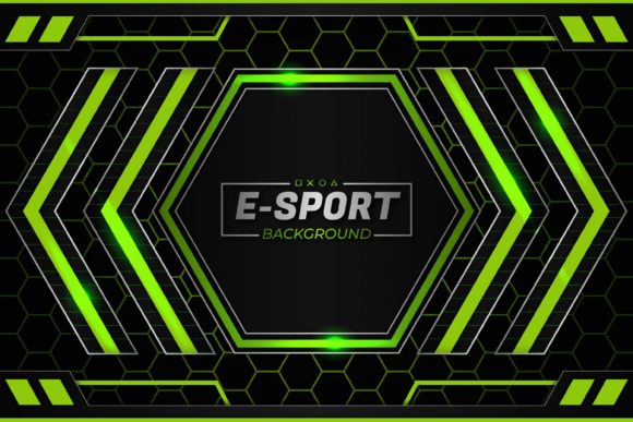 Download E-Sports Background Green Style - Premium Resources