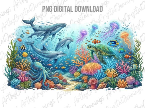 Download Underwater Sea Life Coral Reef Ocean PNG - Premium Resources
